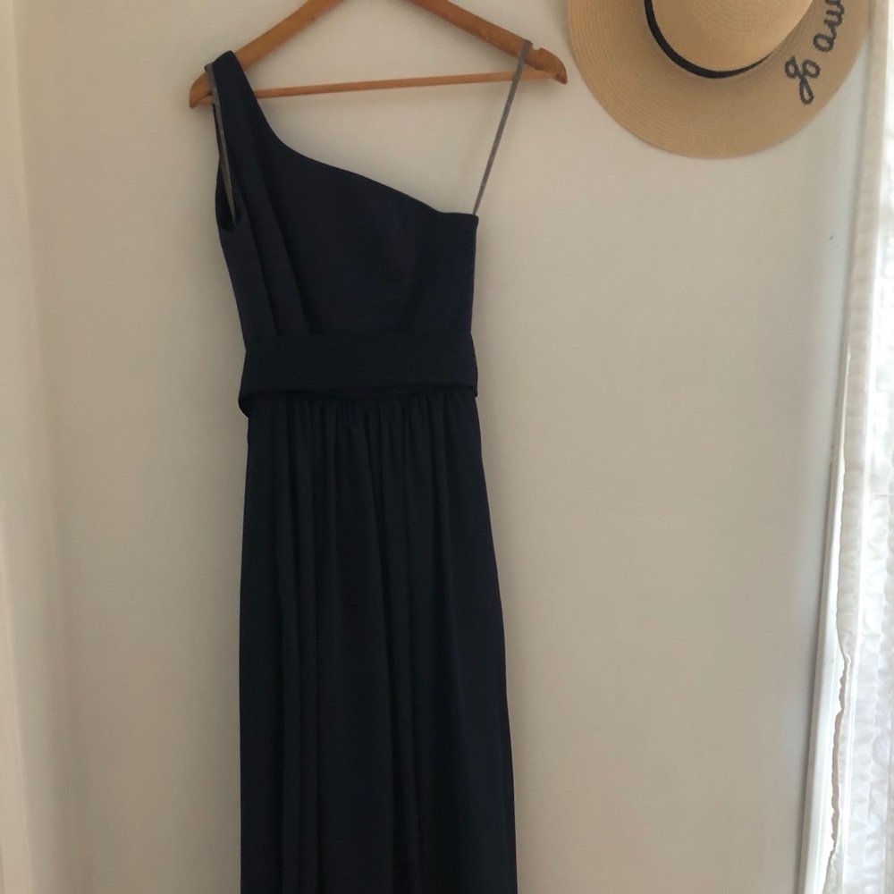 Midnight David’s Bridal Vera Wang One Shoulder